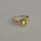 Срібна каблучка  с напайками из золота