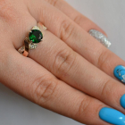 Срібна каблучка  с напайками из золота