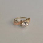 Срібна каблучка  с напайками из золота