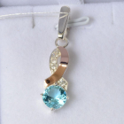 Срібна підвіска з пластинами золота