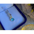 Срібна підвіска з пластинами золота