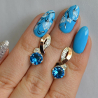 Срібні сережки з напайками із золота