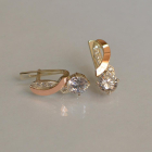 Срібні сережки з напайками із золота