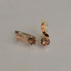 Срібні сережки з напайками із золота