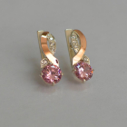 Срібні сережки з напайками із золота