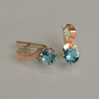 Срібні сережки з напайками із золота