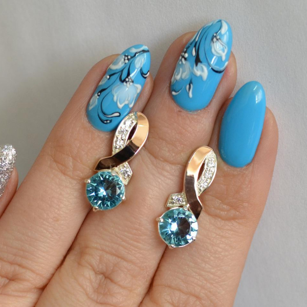 Срібні сережки з напайками із золота