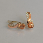 Срібні сережки з напайками із золота