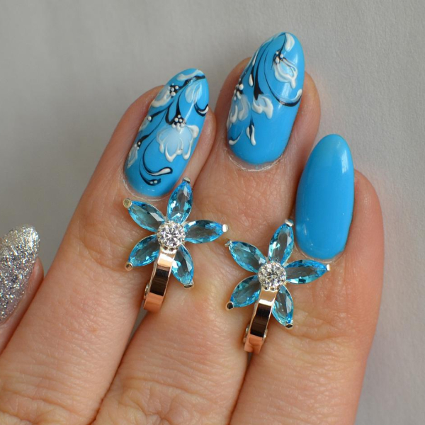 Срібні сережки з напайками із золота