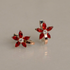 Срібні сережки з напайками із золота