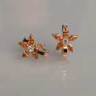 Срібні сережки з напайками із золота