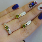 Срібний гарнітур з пластинами із золота