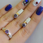 Срібний гарнітур з пластинами із золота