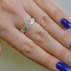 Срібна каблучка з золотими напайками