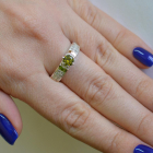 Срібна каблучка з золотими напайками