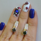 Срібні сережки  зі вставками з золота