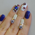 Срібні сережки  зі вставками з золота