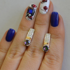 Срібні сережки  зі вставками з золота