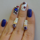 Срібні сережки  зі вставками з золота