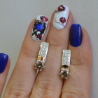 Срібні сережки  зі вставками з золота