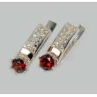 Срібні сережки  зі вставками з золота