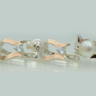 Срібний комплект з пластинами із золота