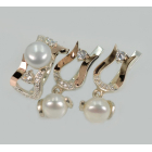 Срібний комплект з пластинами із золота