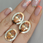 Срібний гарнітур зі вставками з золота