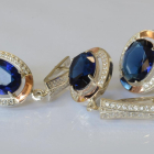 Срібний комплект з золотими пластинами