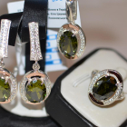 Срібний комплект з золотими пластинами