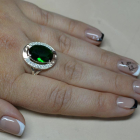 Срібна каблучка  зі вставками з золота