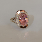 Срібна каблучка  зі вставками з золота