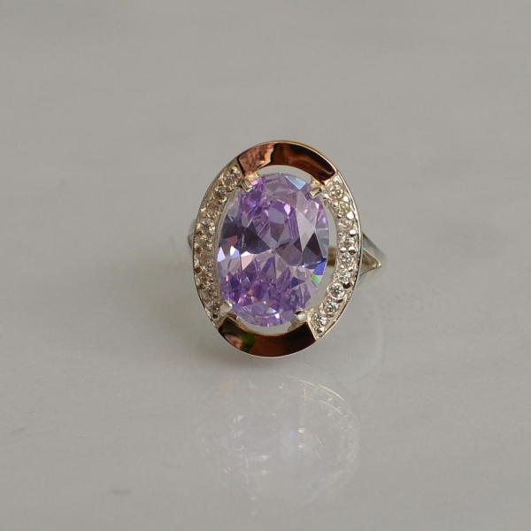 Срібна каблучка  зі вставками з золота