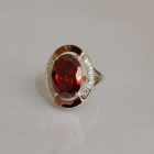 Срібна каблучка  зі вставками з золота