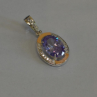 Серебряная подвеска со вставками из золота