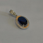 Серебряная подвеска со вставками из золота