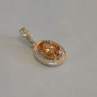 Серебряная подвеска со вставками из золота