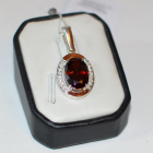 Серебряная подвеска со вставками из золота