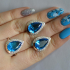 Срібний гарнітур з золотом