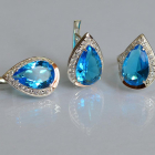 Срібний гарнітур з золотом