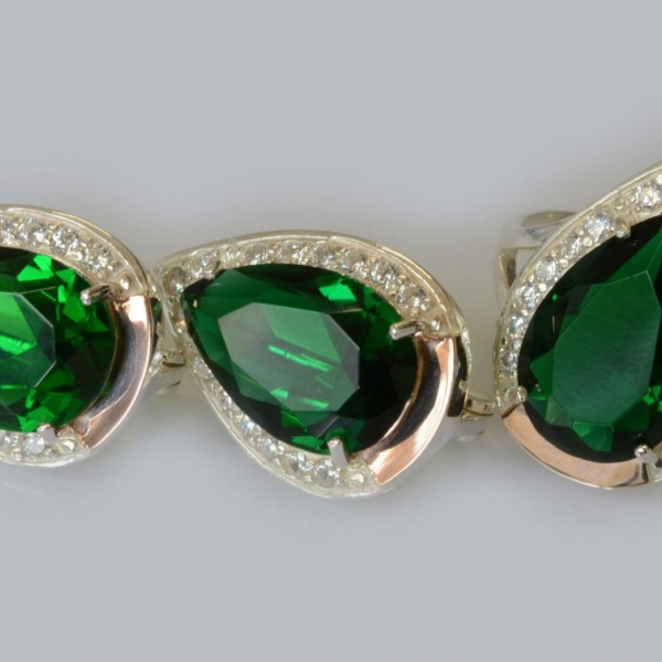 Срібний гарнітур з золотом