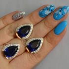 Срібний гарнітур з золотом