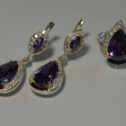 Срібний набір з напайками з золота