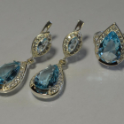 Срібний набір з напайками з золота