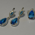 Срібний набір з напайками з золота