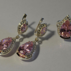 Срібний набір з напайками з золота