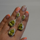 Срібний набір з напайками з золота