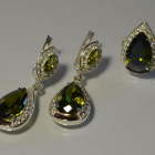 Срібний набір з напайками з золота