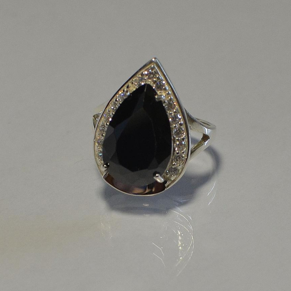 Срібна каблучка з пластинами із золота