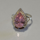 Срібна каблучка з пластинами із золота